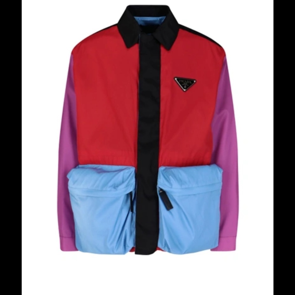 Prada Colorblock Jacket Nylon Multicolor Pristine Condition Worn Once